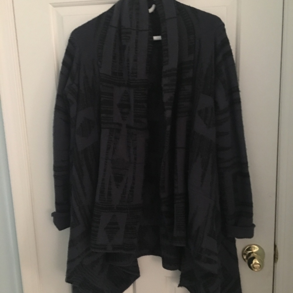 amuse society long purple cardigan